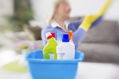 Professional Peckham carpet cleaners treating a stained carpet